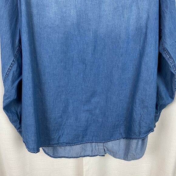 Torrid Denim Blue Button Up Shirt Sz.3 - Picture 13 of 16